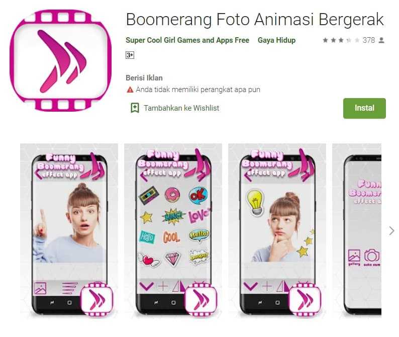Rekomendasi Aplikasi Boomerang
