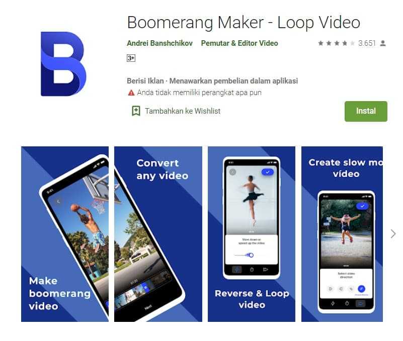 Rekomendasi Aplikasi Boomerang
